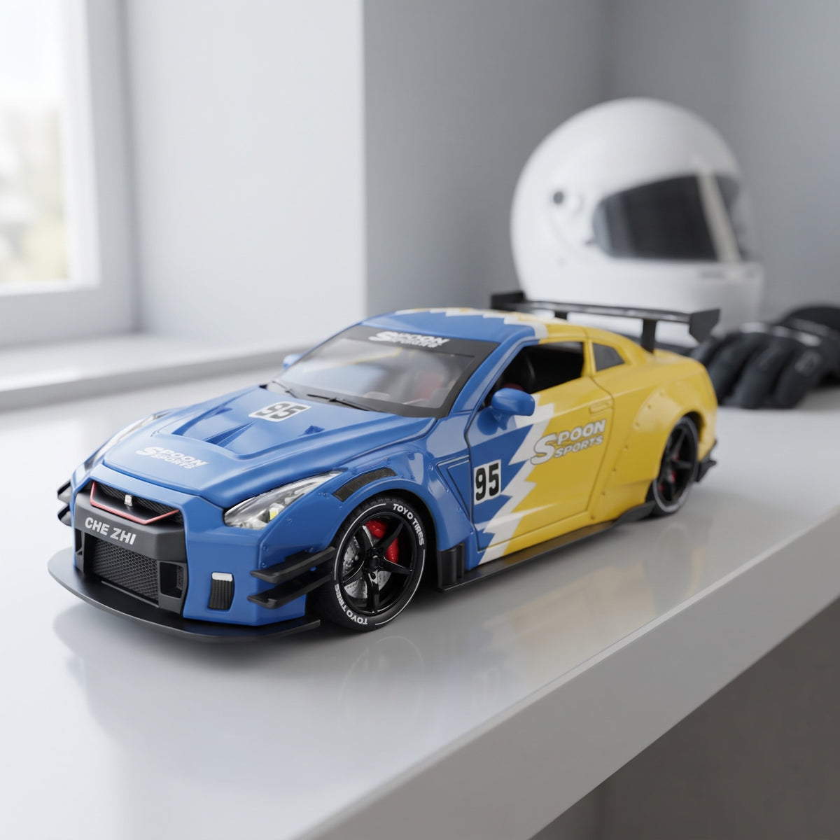 Shadow GT Coupé – modro-žlutá, model 1:24